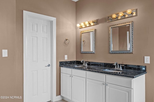 bathroom with double sink vanity