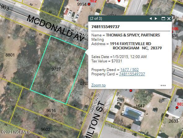 TBD Mcdonald Ave, Hamlet NC, 28345 land for sale