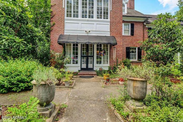 view of front of home with french doors