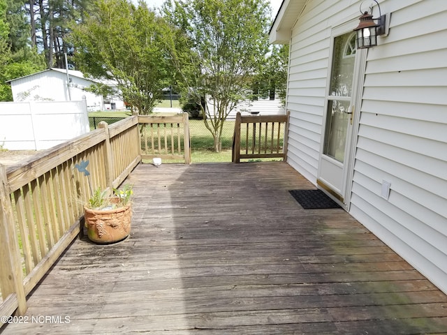 view of wooden terrace