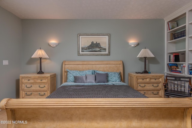 bedroom with a textured ceiling