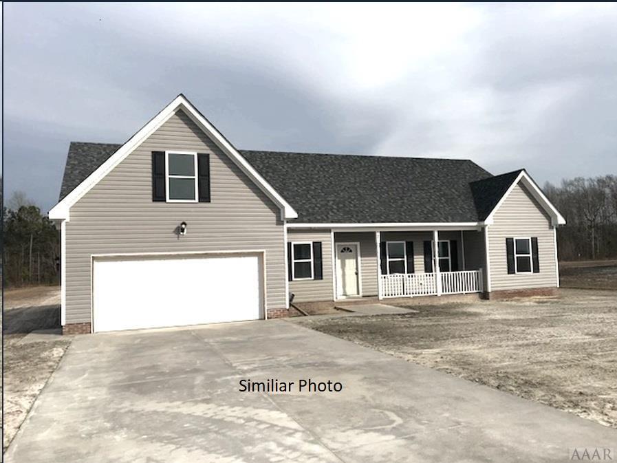 107 Hackney Ct, Elizabeth City, NC 27909 - single story home with covered porch and a garage