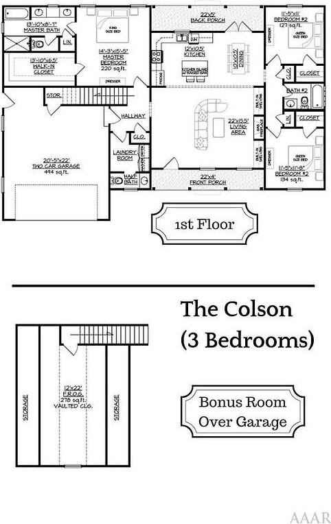 107 Hackney Ct, Elizabeth City, NC 27909 - plan