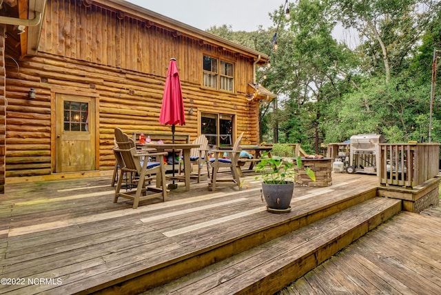 view of wooden deck