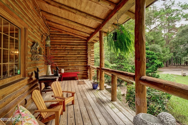 view of wooden terrace