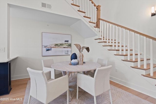 dining room featuring light wood-type flooring