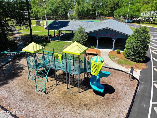 view of jungle gym