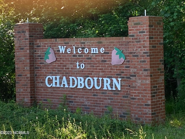 view of community sign