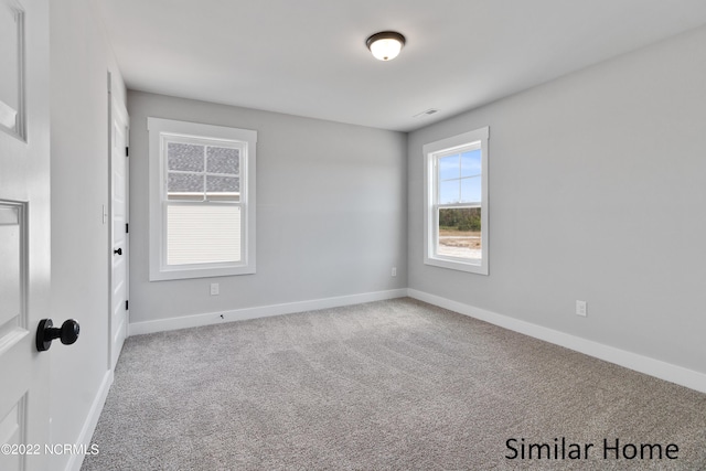 view of carpeted empty room