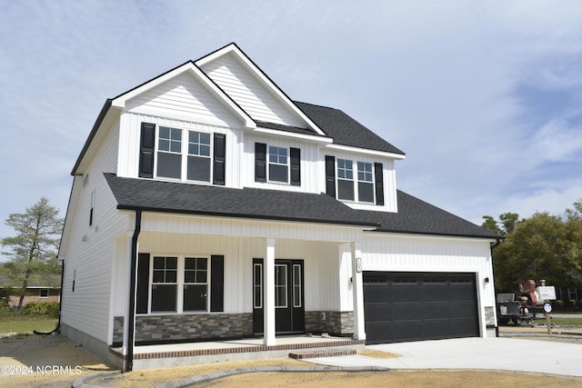 view of front of home with covered porch