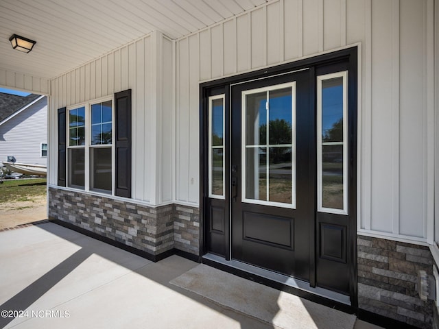 view of doorway to property