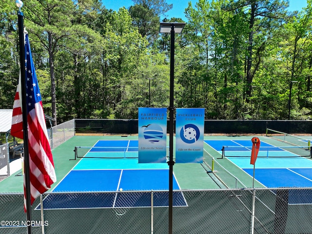 view of tennis court