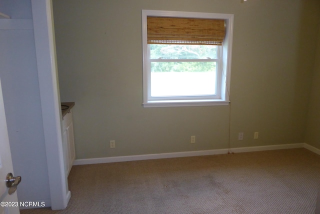 view of carpeted spare room