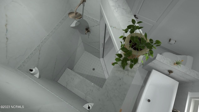 bathroom view of a shower