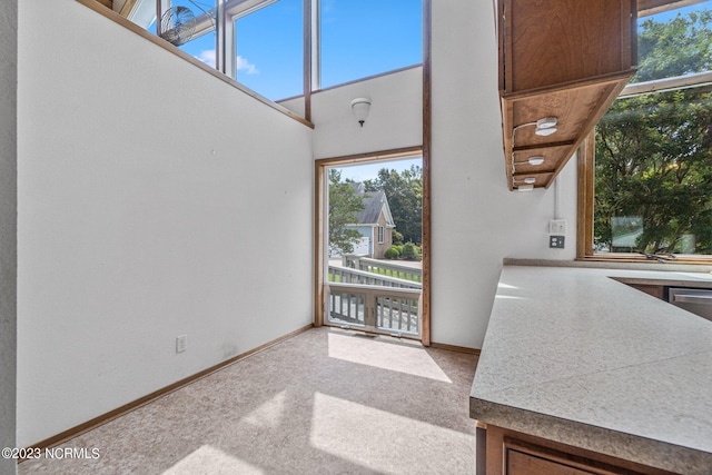 interior space featuring carpet flooring