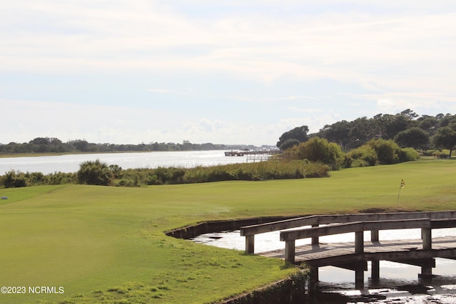 2090 Greenside Manor Dr Unit L-39, Ocean Isle Beach, NC 28469 - view of home's community with a yard, a water view, and golf course view