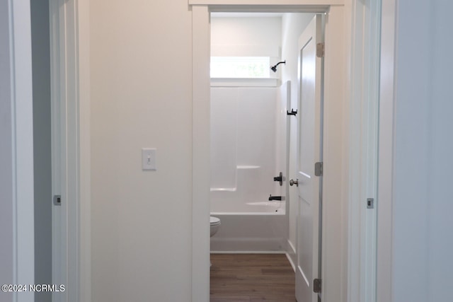 235 Weathersbee Dr, Hampstead, NC 28443 - bathroom featuring bathtub / shower combination and wood finished floors
