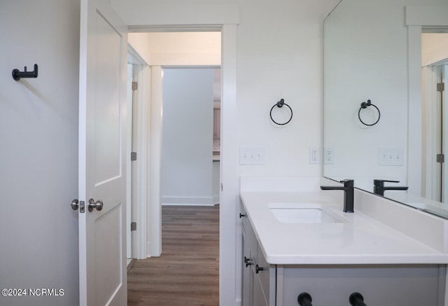 235 Weathersbee Dr, Hampstead, NC 28443 - bathroom with vanity and wood finished floors