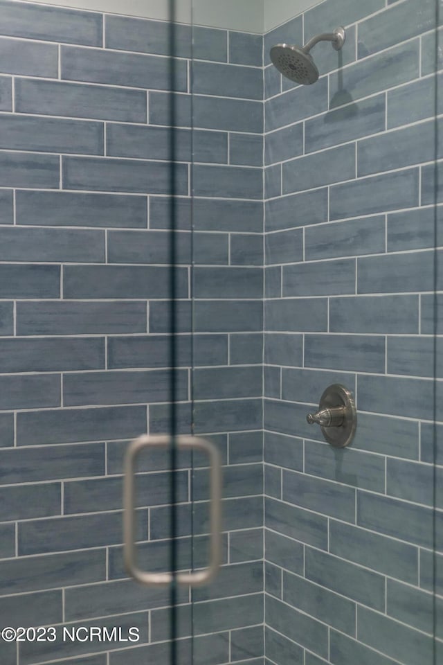 interior space featuring tiled shower