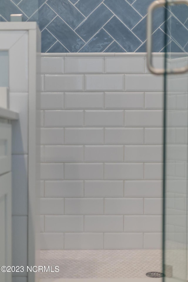 interior details with a shower