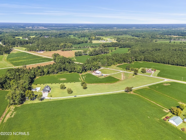 bird's eye view with a rural view