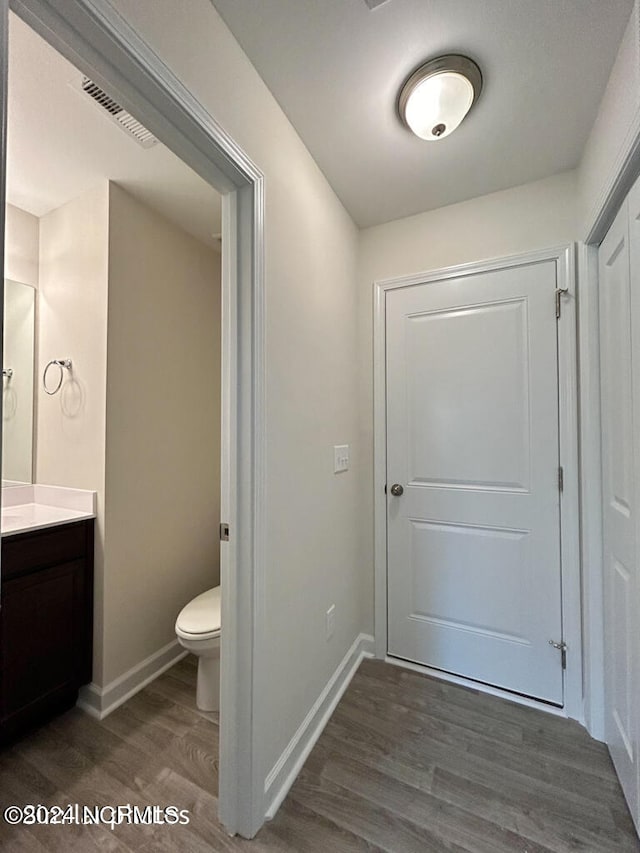 entryway featuring dark wood-type flooring