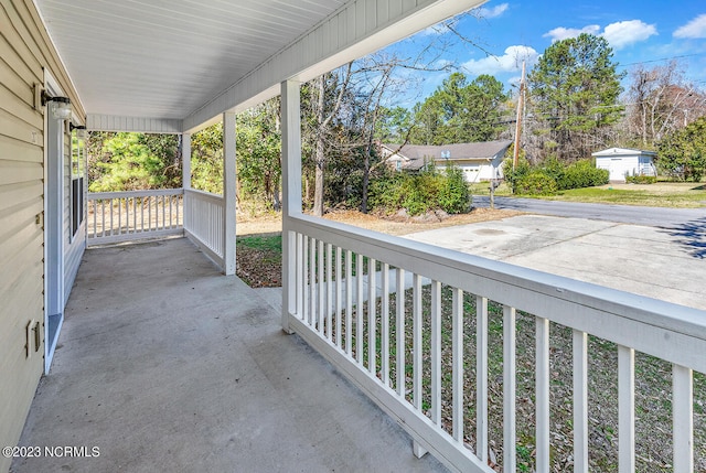 exterior space featuring a porch