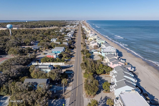 1350 S Fort Fisher Blvd, Kure Beach, NC 28449 - aerial view of property's location featuring extended coastline and nearby suburban area