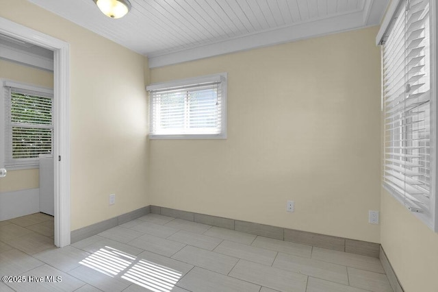 unfurnished room with plenty of natural light