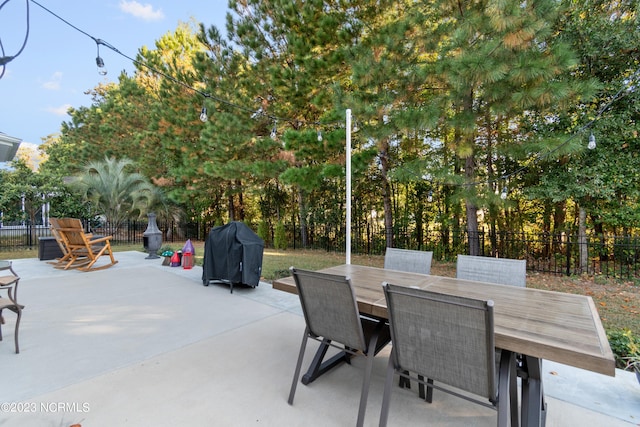 view of patio / terrace featuring area for grilling