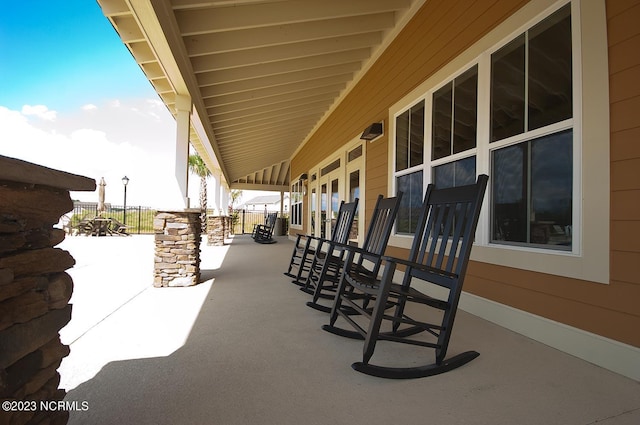 view of patio / terrace featuring covered porch