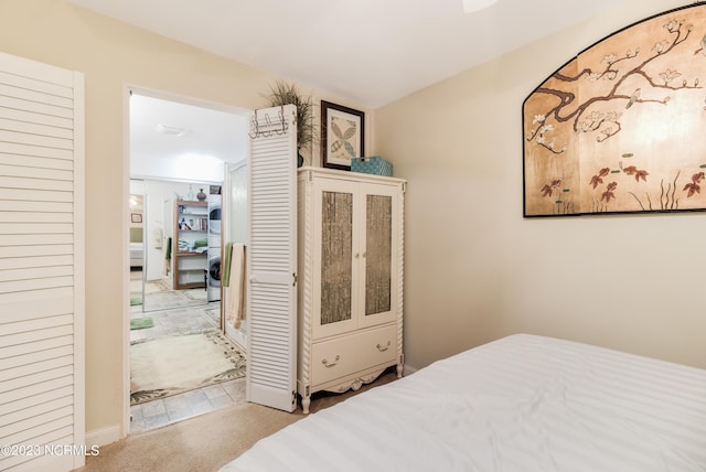 view of carpeted bedroom