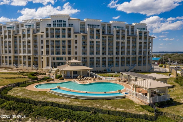 exterior space featuring a community pool