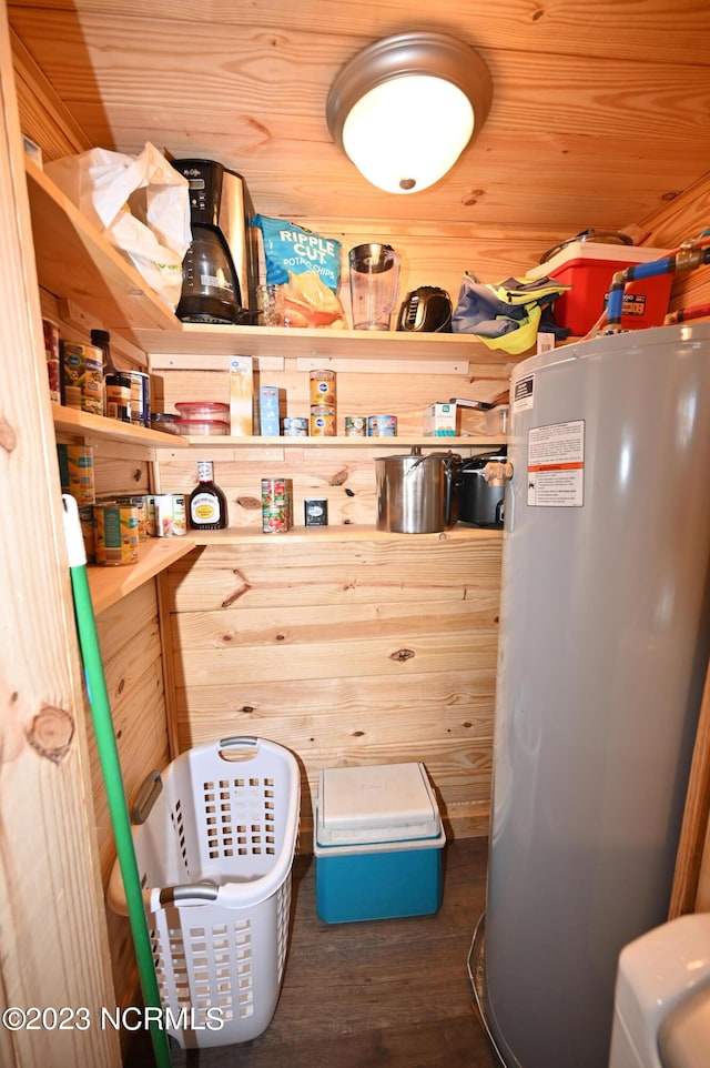 pantry with gas water heater