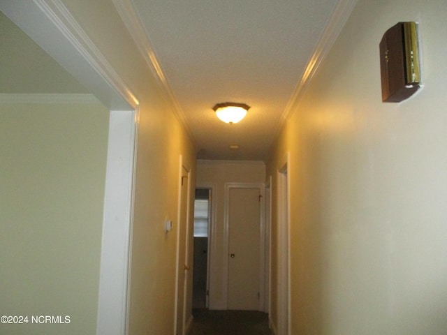 corridor with ornamental molding