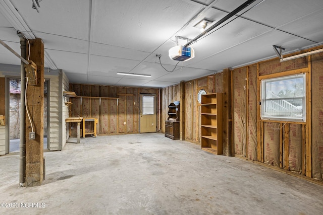 basement with a wealth of natural light