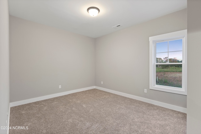 view of carpeted spare room