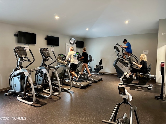 view of exercise room