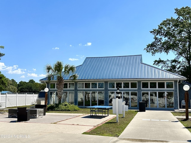 view of property featuring fence