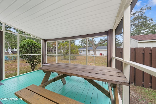 view of sunroom