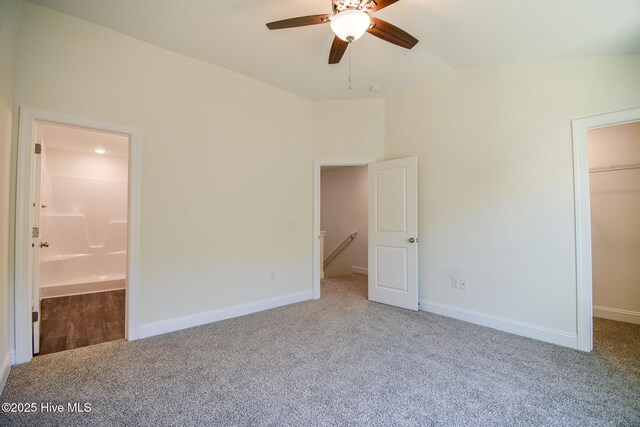 spacious closet with dark hardwood / wood-style flooring