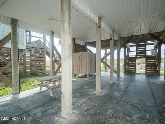 view of patio / terrace with stairway