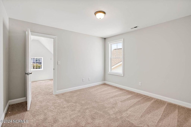 view of carpeted empty room