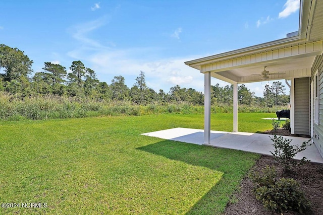 view of yard featuring a patio