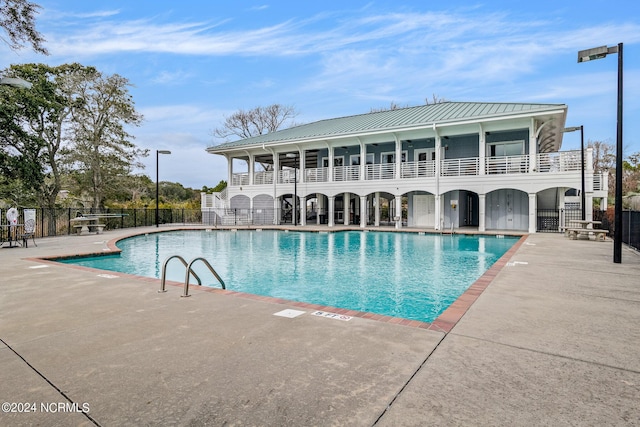 view of pool with a patio area