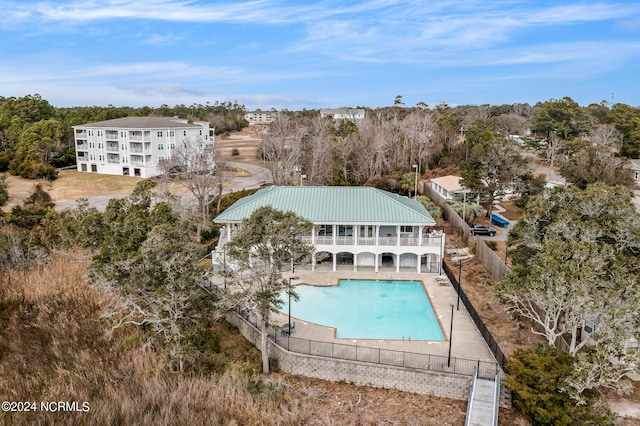 view of pool featuring a patio area