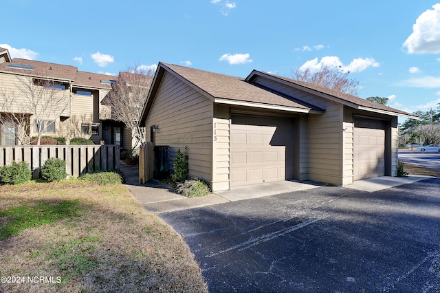 view of home's exterior featuring a garage