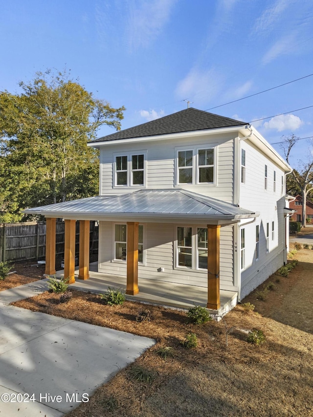 view of front of home with a porch