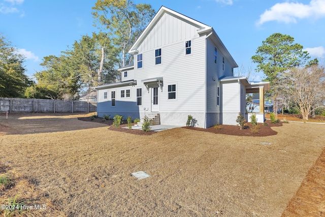 exterior space with a lawn