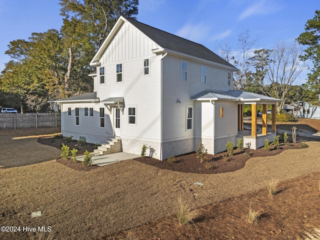 exterior space with a porch